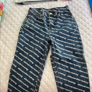 Alexander Wang Blue Logo Jeans
